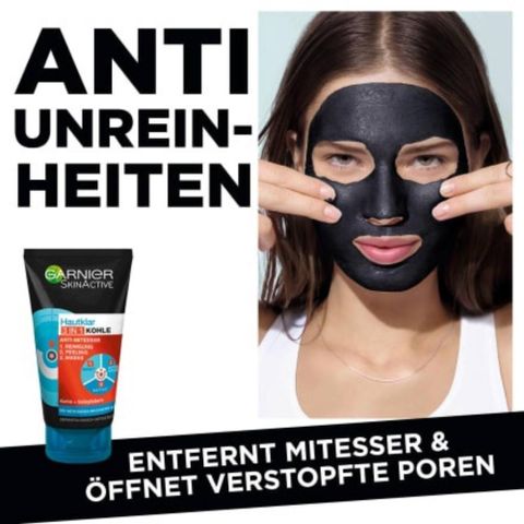 Gel lột mụn đầu đen than tre Garnier Skinactive 50ml - Tinh chất bùn khoáng tự nhiên, se khít lỗ chân lông, sạch mụn hiệu quả.