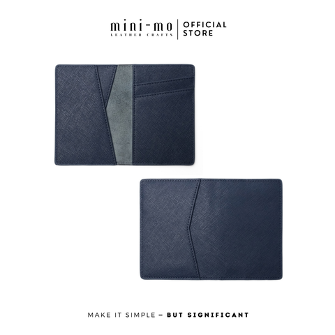 Ví thẻ MINI-MO da bò SAFFIANO, dáng đứng 6 ngăn thẻ, thiết kế đơn giản, thanh lịch, CH-03