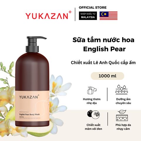 Sữa Tắm Cấp Ẩm Yukazan Hương Nước Hoa English Pear & Freesia 1000ml