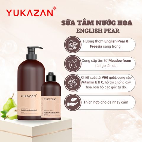 Sữa Tắm Cấp Ẩm Yukazan Hương Nước Hoa English Pear & Freesia 1000ml