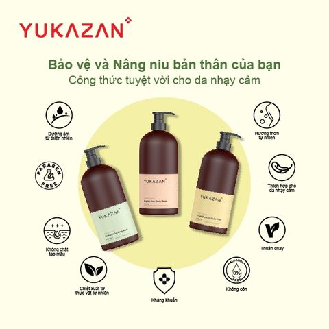 Sữa Tắm Dưỡng Ẩm Kháng Khuẩn Yukazan Hương Nước Hoa 1000ml