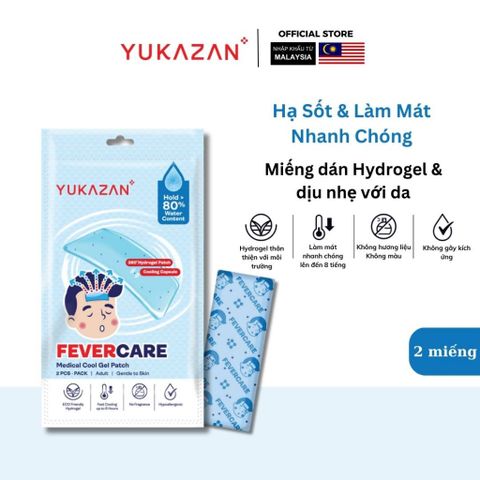 Miếng Dán Hạ Sốt, Hạ Nhiệt Hydrogel Yukazan Dành Cho Người Lớn - Gói 2 Miếng