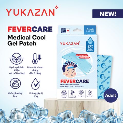 Miếng Dán Hạ Sốt, Hạ Nhiệt Hydrogel Yukazan Dành Cho Người Lớn - Gói 2 Miếng