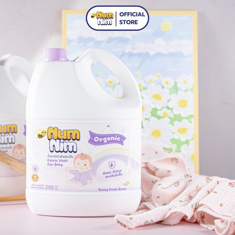 Nước giặt cho bé NumNim Thái Lan thành phần hữu cơ, dịu nhẹ - 3.1L - Hàng Chính Hãng