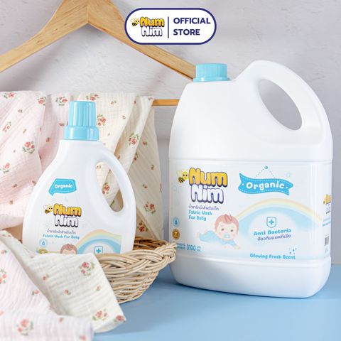 Nước giặt cho bé NumNim Thái Lan thành phần hữu cơ, dịu nhẹ - 3.1L - Hàng Chính Hãng