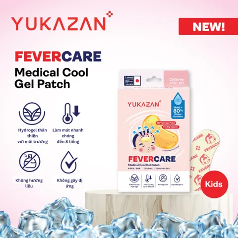 Miếng dán hạ sốt Yukazan cho trẻ em - Gói 2 miếng