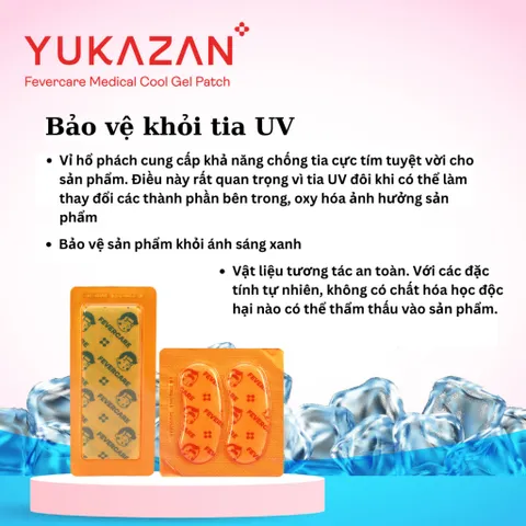 Miếng dán hạ sốt Yukazan cho trẻ em - Gói 2 miếng