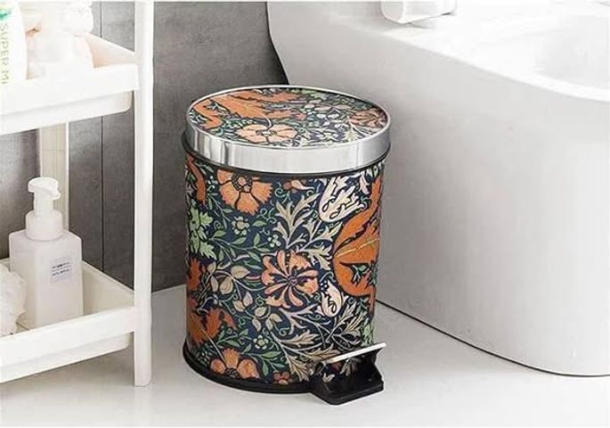 Thùng Rác Magrace Paris 12L - Inox Sang Trọng Với Họa Tiết Hoa Văn Tinh Xảo, Dễ Dàng Sử Dụng Cho Gia Đình Nhỏ