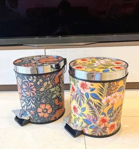 Thùng Rác Magrace Paris 12L - Inox Sang Trọng Với Họa Tiết Hoa Văn Tinh Xảo, Dễ Dàng Sử Dụng Cho Gia Đình Nhỏ