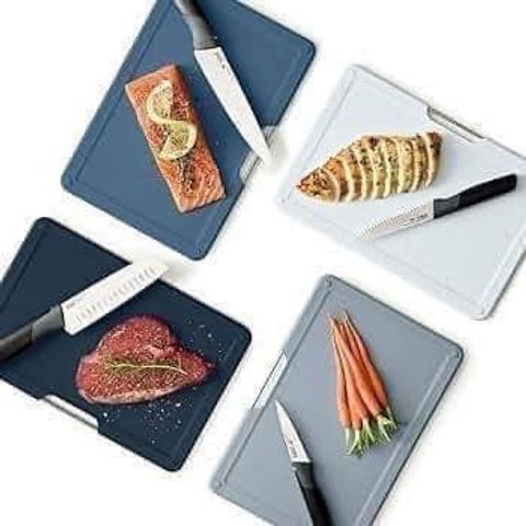 Bộ Dao Thớt 8 Món Joseph Joseph Folio Plus - Bộ Dụng Cụ Bếp An Toàn và Tiện Ích, Dao Thép Nhật Bản Chất Lượng Cao