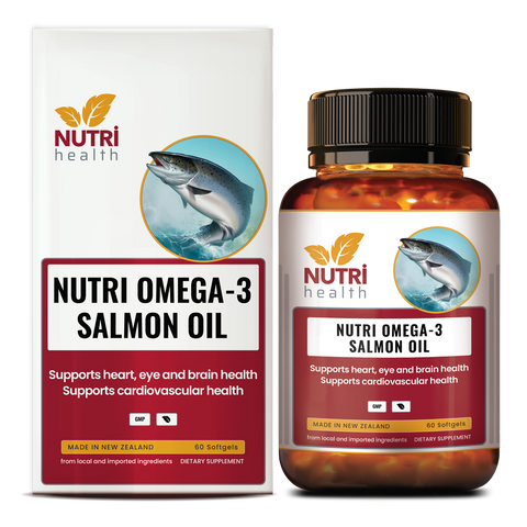 Viên Dầu Cá Hồi New Zealand Nutri Omega-3 Salmon Oil 60 Viên