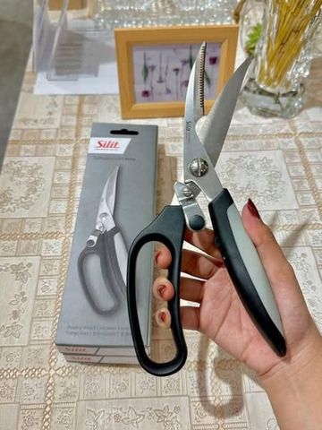 Kéo cắt gà Silit - Dụng cụ nhà bếp đa năng, lưỡi thép không gỉ 18/10, tay cầm chắc chắn, thiết kế thông minh, hoàn hảo cho mọi gian bếp