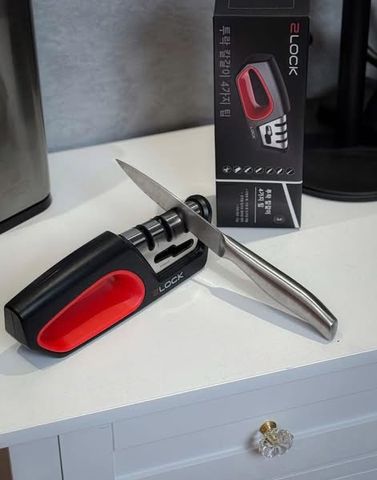 Dụng cụ mài dao và kéo 2 in 1 2Lock Korea - Sắc bén, đa chức năng, thiết kế an toàn, dễ sử dụng cho nhà bếp.