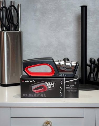 Dụng cụ mài dao và kéo 2 in 1 2Lock Korea - Sắc bén, đa chức năng, thiết kế an toàn, dễ sử dụng cho nhà bếp.
