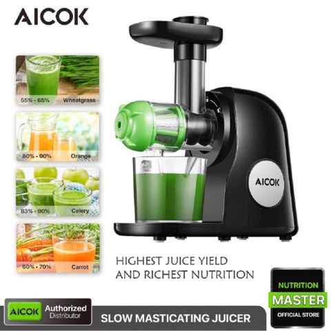 Máy Ép Chậm Trục Ngang AICOK AMR521 - Ép Nước Kiệt, Dễ Dàng Vệ Sinh, Bảo Quản Dinh Dưỡng Tối Ưu cho Gia Đình