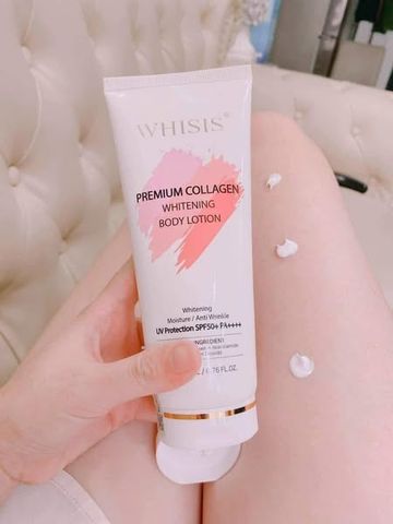   Kem dưỡng thể chống nắng WHISIS Premium Collagen Whitening Body Lotion 200ml  ( ban ngày và ban đêm )