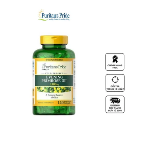 Tinh Dầu Hoa Anh Thảo Evening Primrose Oil 1300mg - Cân Bằng Nội Tiết Tố Nữ, 120 Viên Hỗ Trợ Làm Đẹp, Duy Trì Tuổi Xuân