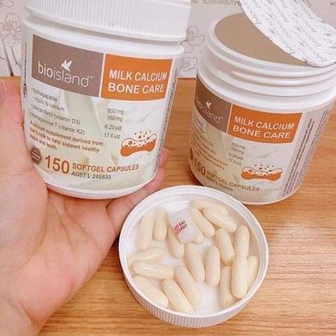 Canxi hữu cơ Bio island Milk Calcium Bone Care Úc 150 viên