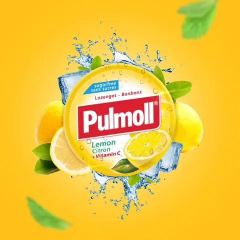 Kẹo Ngậm Không Đường Pulmoll Đức - Giảm Ho, Thông Cổ, Mát Họng, Tăng Đề Kháng - Hộp 40 Viên 45g Vị Cam Chua Ngọt