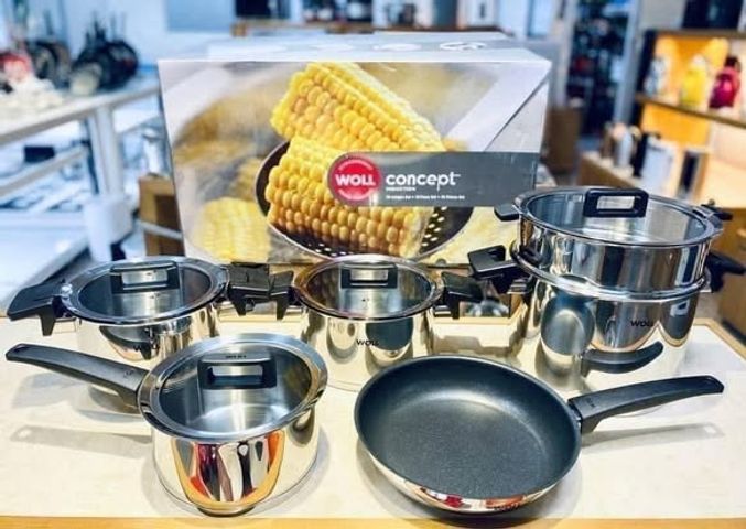 Bộ Nồi Inox Woll Concept 6 Món Made in Germany - Chất Liệu Thép Không Gỉ, Thiết Kế Hiện Đại, Độ Bền Cao, Nấu Nướng Tiện Dụng