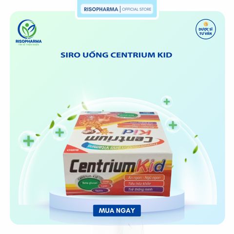 Siro Uống Centrium Kid Hỗ Trợ Ăn Ngon, Tiêu Hóa Khỏe, Phát Triển Trí Tuệ Cho Trẻ (20 Ống) - Vitamin Tổng Hợp Cho Bé