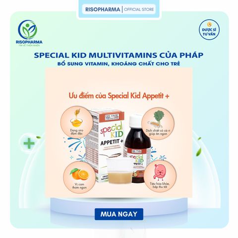 Siro Đa Vitamin Eric Favre Nhập Khẩu Pháp - Bổ Sung Vitamin và Khoáng Chất Tăng Cường Sức Đề Kháng Cho Trẻ Em 125ml