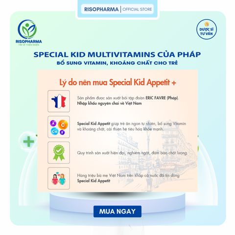 Siro Đa Vitamin Eric Favre Nhập Khẩu Pháp - Bổ Sung Vitamin và Khoáng Chất Tăng Cường Sức Đề Kháng Cho Trẻ Em 125ml