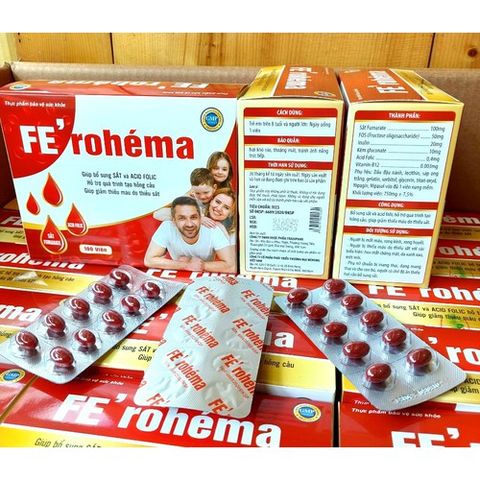 Ferohema bổ sung sắt hộp 100 viên (date mới)