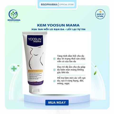 Kem Rạn Da Yoosun Mama - Giúp Ngăn Ngừa và Phục Hồi Rạn Da - Chiết Xuất 100% Từ Thảo Dược, An Toàn (Tuýp 100g)