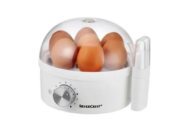 Máy Luộc Trứng Silvercrest 450W - Nấu Trứng Nhanh, Giữ Nóng Lâu, Điều Chỉnh Độ Chín, Tối Đa 7 Quả, Thiết Kế Hiện Đại