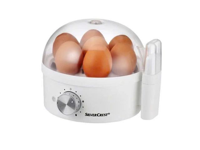 Máy Luộc Trứng Silvercrest 450W - Nấu Trứng Nhanh, Giữ Nóng Lâu, Điều Chỉnh Độ Chín, Tối Đa 7 Quả, Thiết Kế Hiện Đại