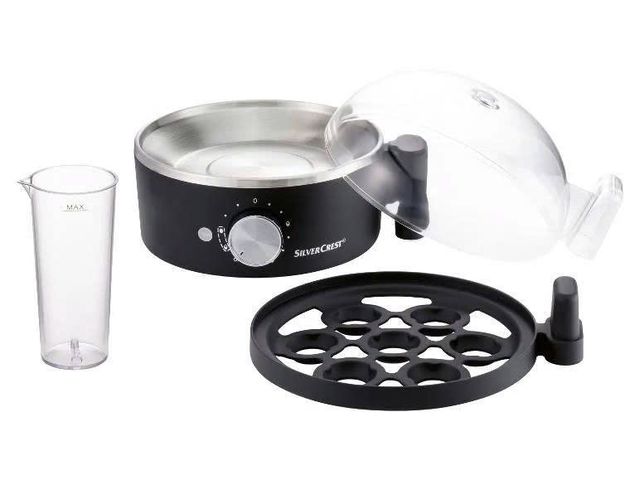 Máy Luộc Trứng Silvercrest 450W - Nấu Trứng Nhanh, Giữ Nóng Lâu, Điều Chỉnh Độ Chín, Tối Đa 7 Quả, Thiết Kế Hiện Đại