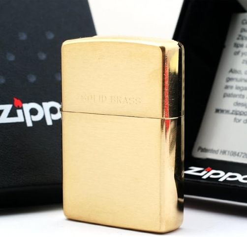 Bật Lửa Zippo 204 Vỏ Đồng Vàng Khắc SOLID BRASS - Bật Lửa Cổ Điển Sang Trọng, Bảo Hành Trọn Đời, Món Quà Độc Đáo