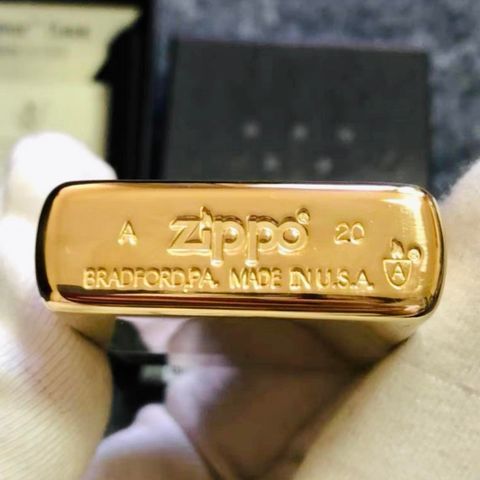 Bật Lửa Zippo 169 Armor Đồng Vàng Bóng - Bật Lửa Cổ Điển Chất Lượng Cao, Kiểu Dáng Sang Trọng, Hàng Chính Hãng Mỹ