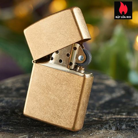 Bật Lửa Zippo Tumbled Brass 49477 - Thiết Kế Độc Đáo, Bền Bỉ, Chất Liệu Đồng Thau Nhập Khẩu Mỹ - Quà Tặng Sang Trọng
