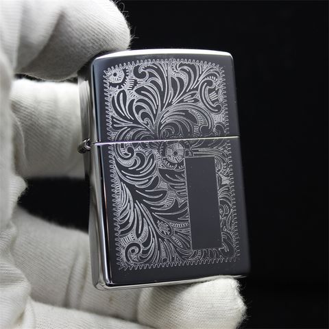 Bật Lửa Zippo 352 Venetian Chrome - Bật Lửa Mạ Chrome Hoa Văn Ý, Quà Tặng Độc Đáo, Khắc Tên Tinh Xảo