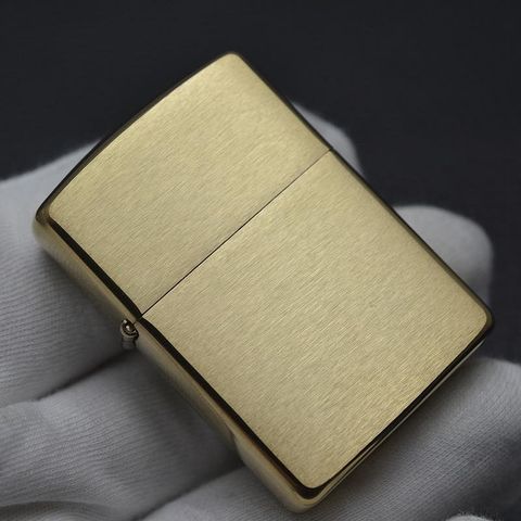 Zippo 168 Armor Bật Lửa Brushed Brass - Vỏ Dày Hơn 1.5 Lần, Chống Xước, Bảo Hành Trọn Đời, Quà Tặng Lý Tưởng Cho Fan Zippo