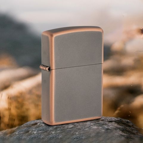 Bật Lửa Zippo 49839 Màu Đồng Đen - Thiết Kế Rustic Thời Thượng, Chính Hãng Mỹ, Âm Thanh Click Đặc Trưng, Bảo Hành Trọn Đời
