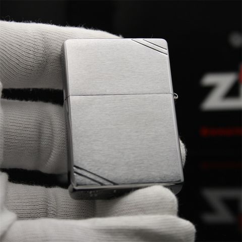 Bật Lửa Zippo 230 - Chất liệu Chrome Brushed Vintage 1937, Thiết Kế Cổ Điển, Hộp Quà Tặng, Bảo Hành Trọn Đời