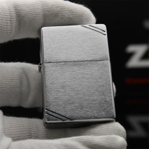 Bật Lửa Zippo 230 - Chất liệu Chrome Brushed Vintage 1937, Thiết Kế Cổ Điển, Hộp Quà Tặng, Bảo Hành Trọn Đời
