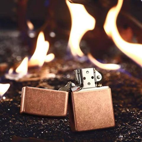 Bật lửa Zippo 301FB Mạ Đồng Đỏ Giả Cổ - Sản Phẩm Nhập Khẩu Mỹ, Bảo Hành Trọn Đời, Quà Tặng Độc Đáo