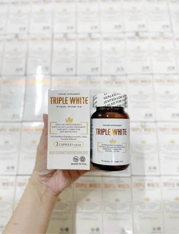 Viên Uống Triple White Chống Nắng & Dưỡng Trắng Da - Sản Phẩm Từ AIE Pharmaceuticals Inc, Giúp Da Trắng Sáng, Khỏe Mạnh