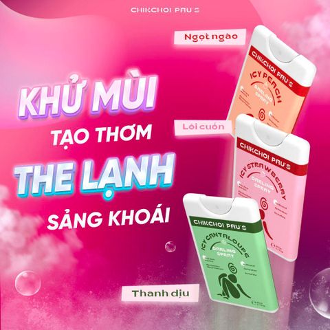 Xịt thơm cơ thể CHIKCHOI PAU'S hương trái cây nhiệt đới mát lạnh 20ml - Tự tin tỏa sáng với 11 mùi hoa quả tự nhiên