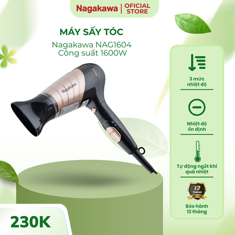 Máy sấy tóc Nagakawa  2000W NAG1604 (1600W) - Hàng chính hãng
