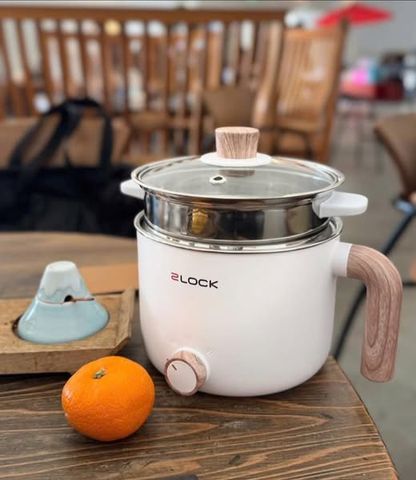 Nồi Lẩu Điện Mini 2Lock 1.5L - Đa Năng Hấp, Nướng, Nấu Soup - Thiết Kế Nhỏ Gọn Nhất Cho Sinh Viên và Du Lịch