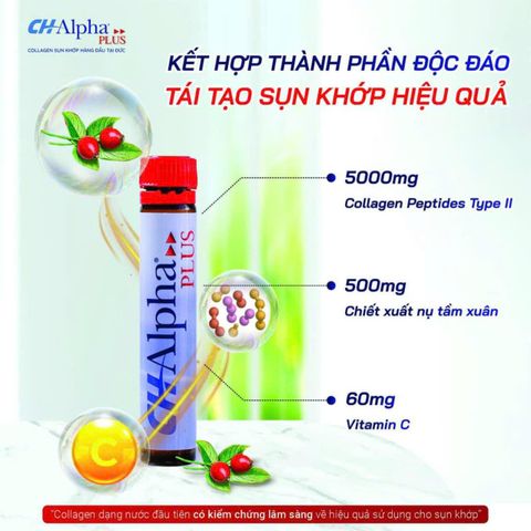 Kollagen CH-Alpha Plus - Hỗ Trợ Xương Khớp, Giảm Đau, Tái Tạo Sụn Hiệu Quả, Duy Trì Vận Động Linh Hoạt, 5 Trong 1 Giải Pháp Vàng