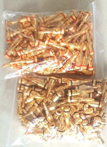 2 Cặp Jack Bắp Chuối Mạ Vàng - Phụ Kiện Âm Thanh Chất Lượng Cao, Kết Nối Loa Tối Ưu, Bền Bỉ và Thẩm Mỹ