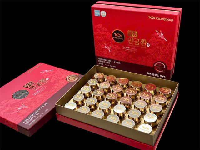 An Cung Ngưu Hoàng Kwang Dong Hộp 30 Viên - Thực Phẩm Chức Năng Hỗ Trợ Tim Mạch và Huyết Áp Cao