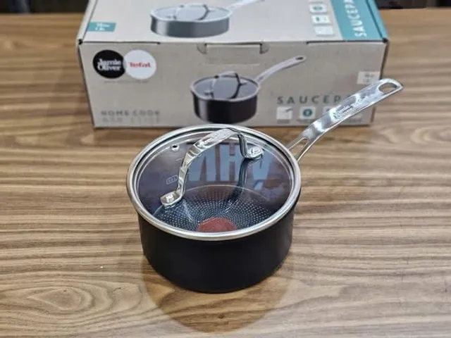 Nồi Chống Dính Tefal Jamie Oliver Home Cook 16cm Có Nắp - Thích Hợp Mọi Loại Bếp, Công Nghệ Nấu Nhanh, Chất Liệu Bền Bỉ
