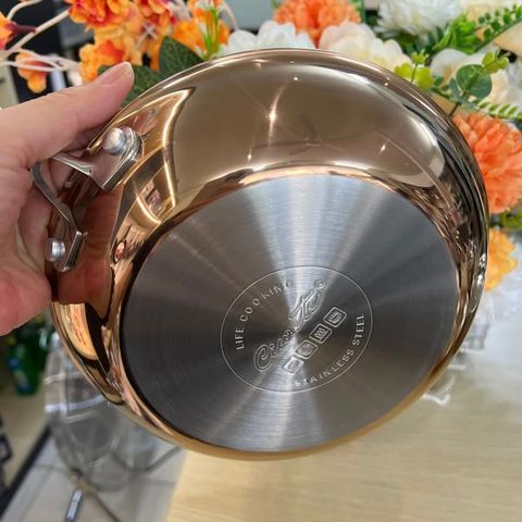Chảo Chống Dính Inox 304 Ciwete Silver Queen - Thiết Kế Cao Cấp Chịu Nhiệt, Không Gây Hại, Dễ Dàng Vệ Sinh, Phù Hợp Mọi Bếp